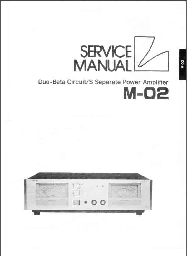 Luxman M-02 Power Amp Service Manual pdf